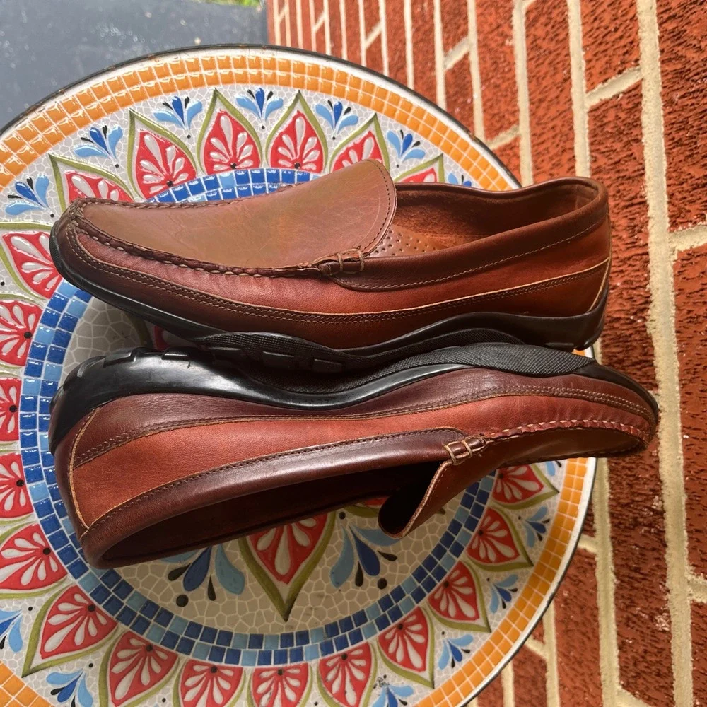 Allen Edmonds Boulder Venetian Men's US 9 E Wide Driving Loafers Brown Leather